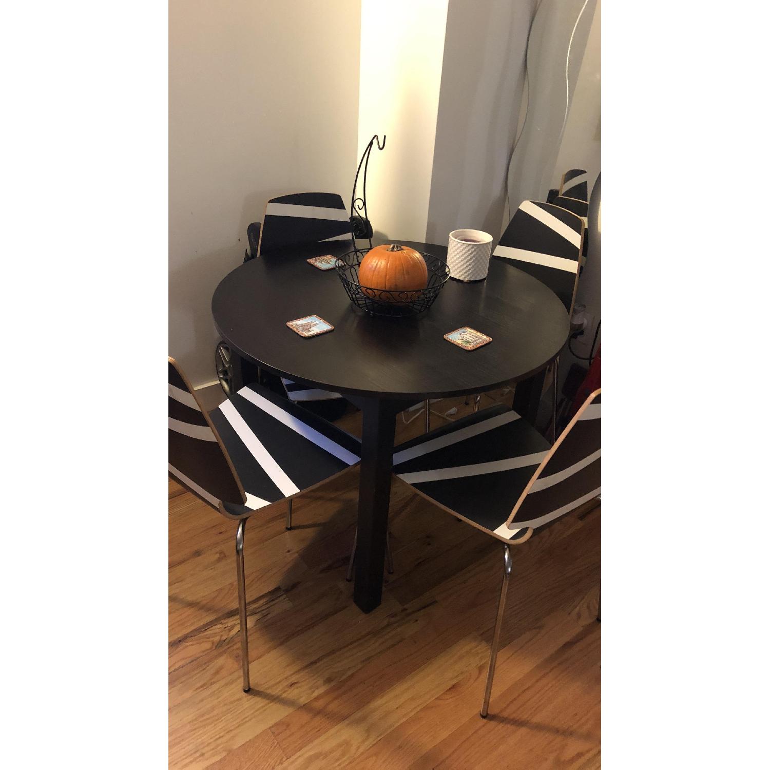 Ikea Round Dining Table w/ 4 Vilmar Chairs AptDeco