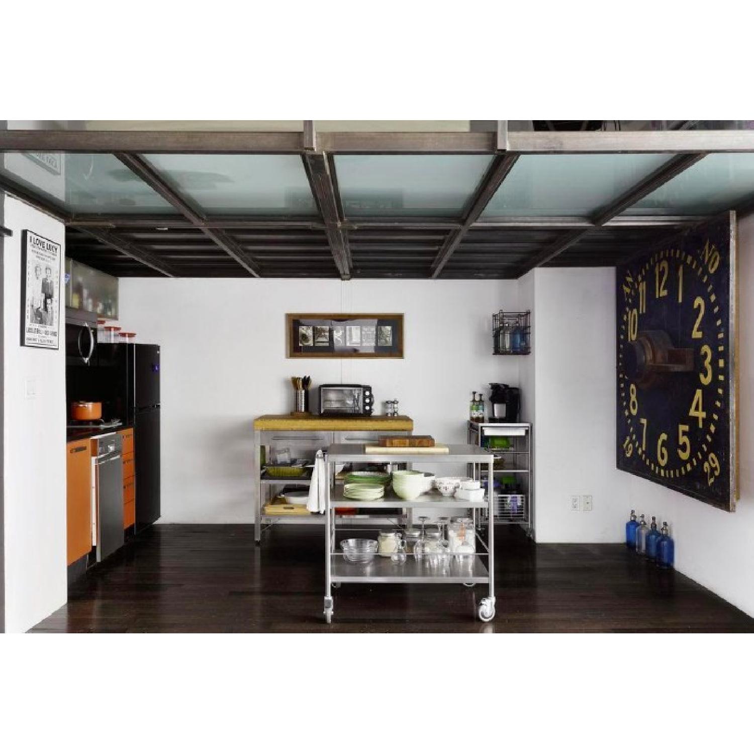 Ikea Stainless Steel & Bamboo Kitchen Island - image-3