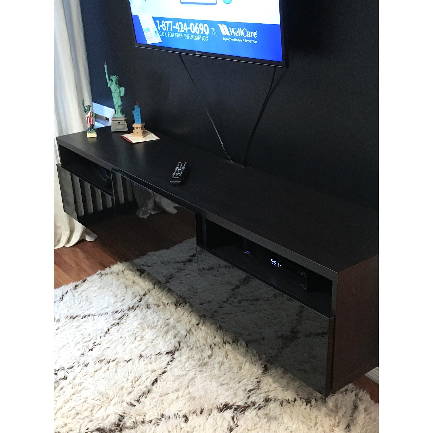 Ikea Besta TV Console w/ Extra Solid Mounting AptDeco