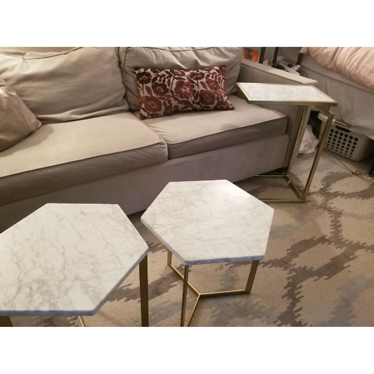 West Elm Hex Side Tables - image-1