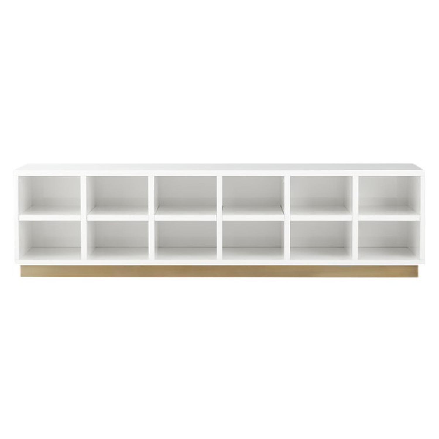 CB2 Oberlin Large White Entry Bench - image-0