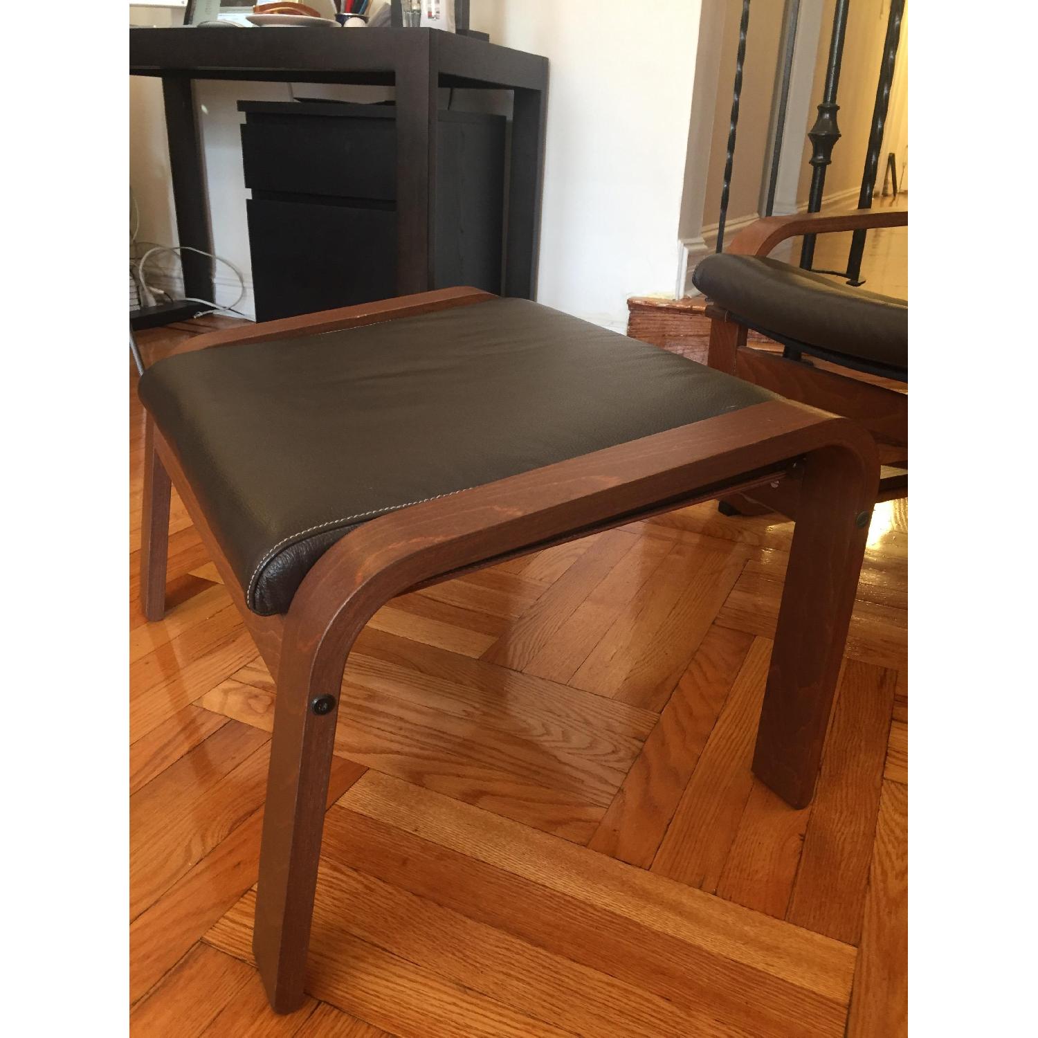 Ikea Poang Recliner Armchair & Ottoman - image-3