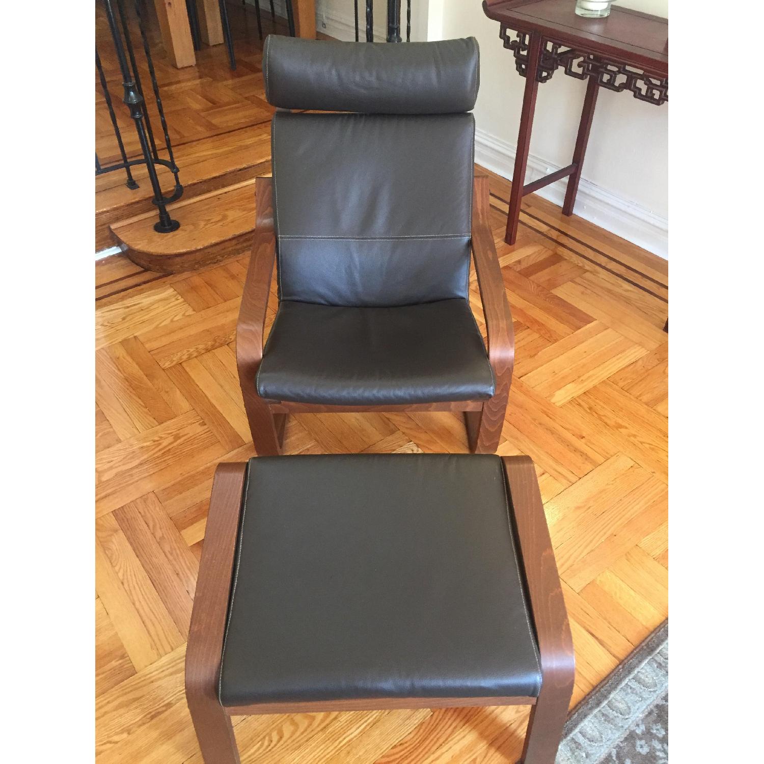 Ikea Poang Recliner Armchair & Ottoman - image-4