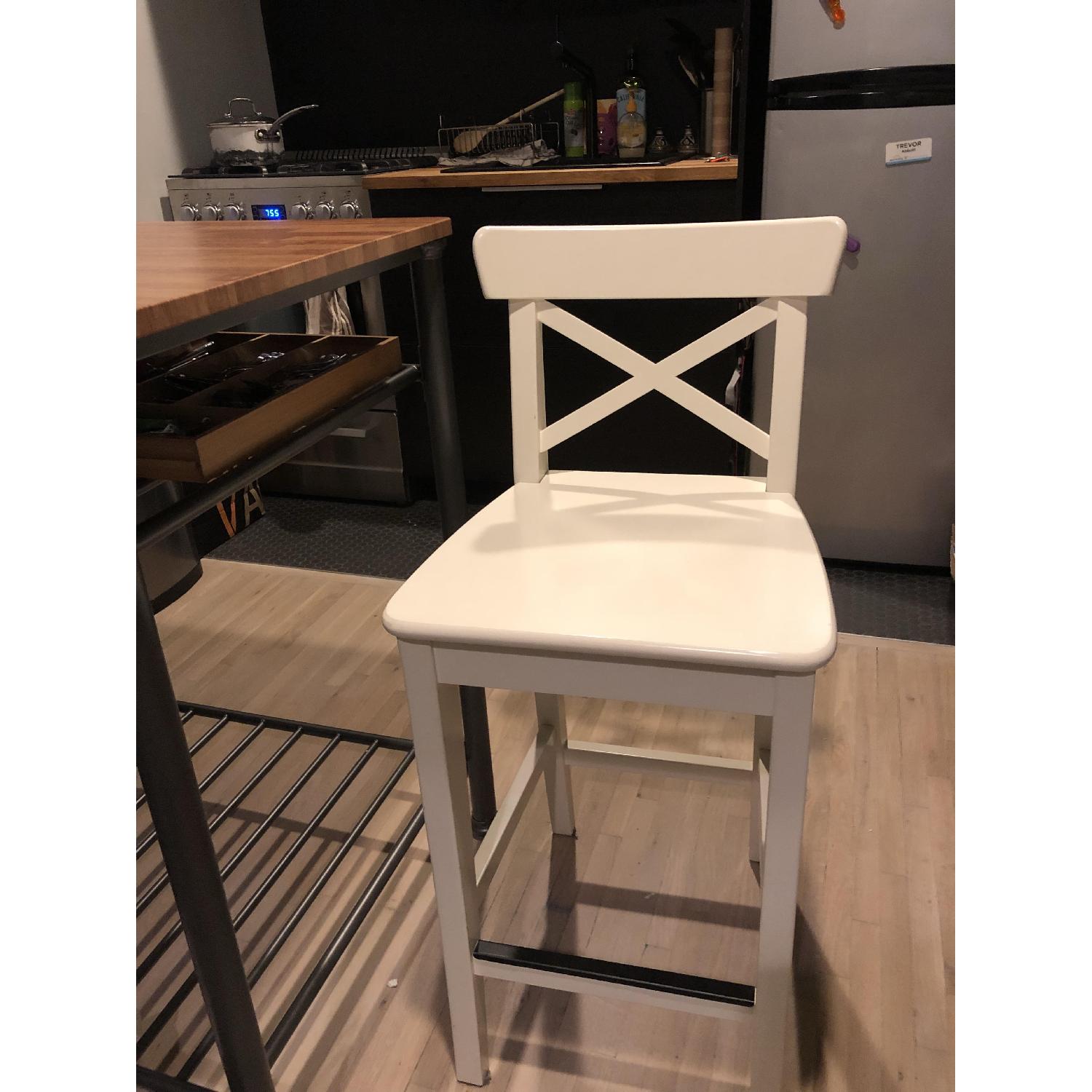 Ikea Ingolf Bar Stools w/ Backrest - image-1