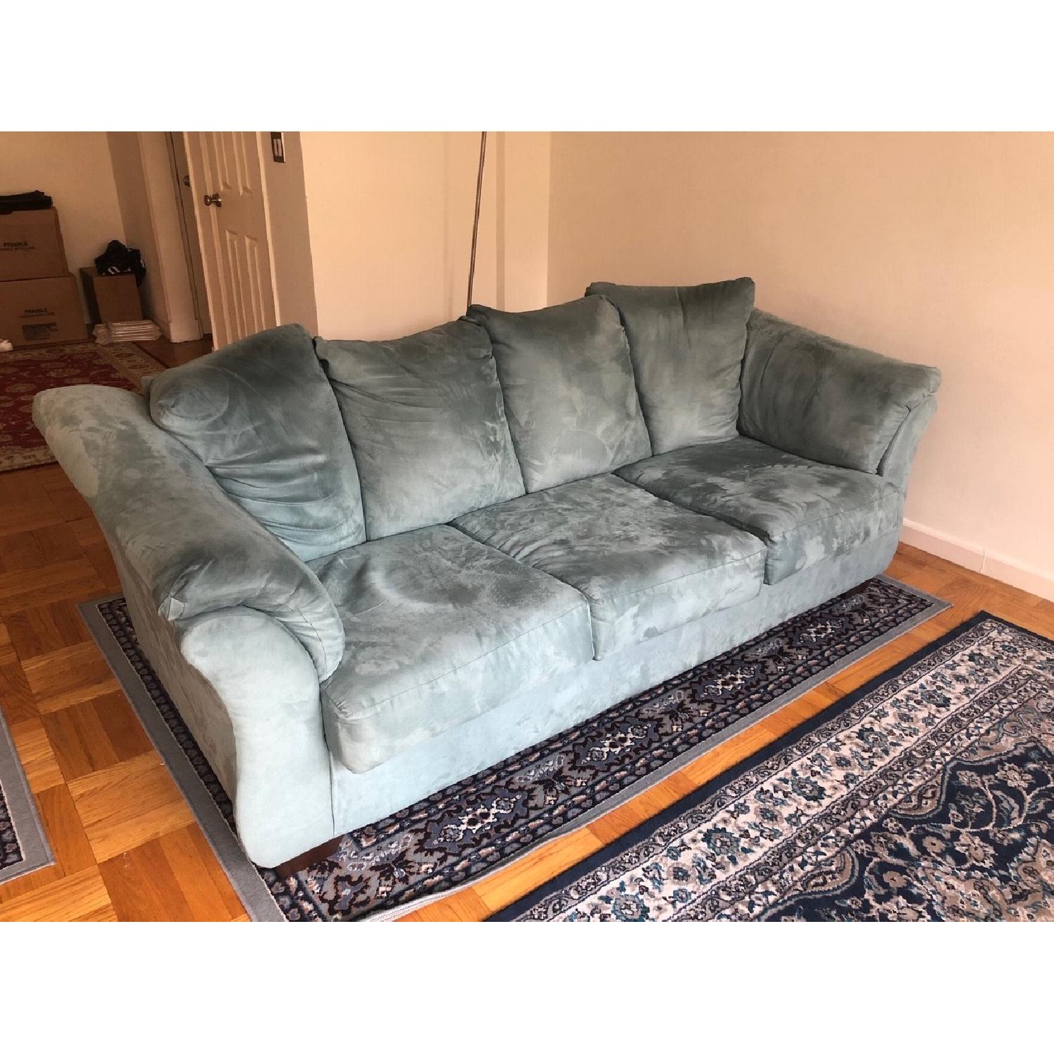 Charlton Home Homerville Sleeper Sofa in Capri Blue - image-1