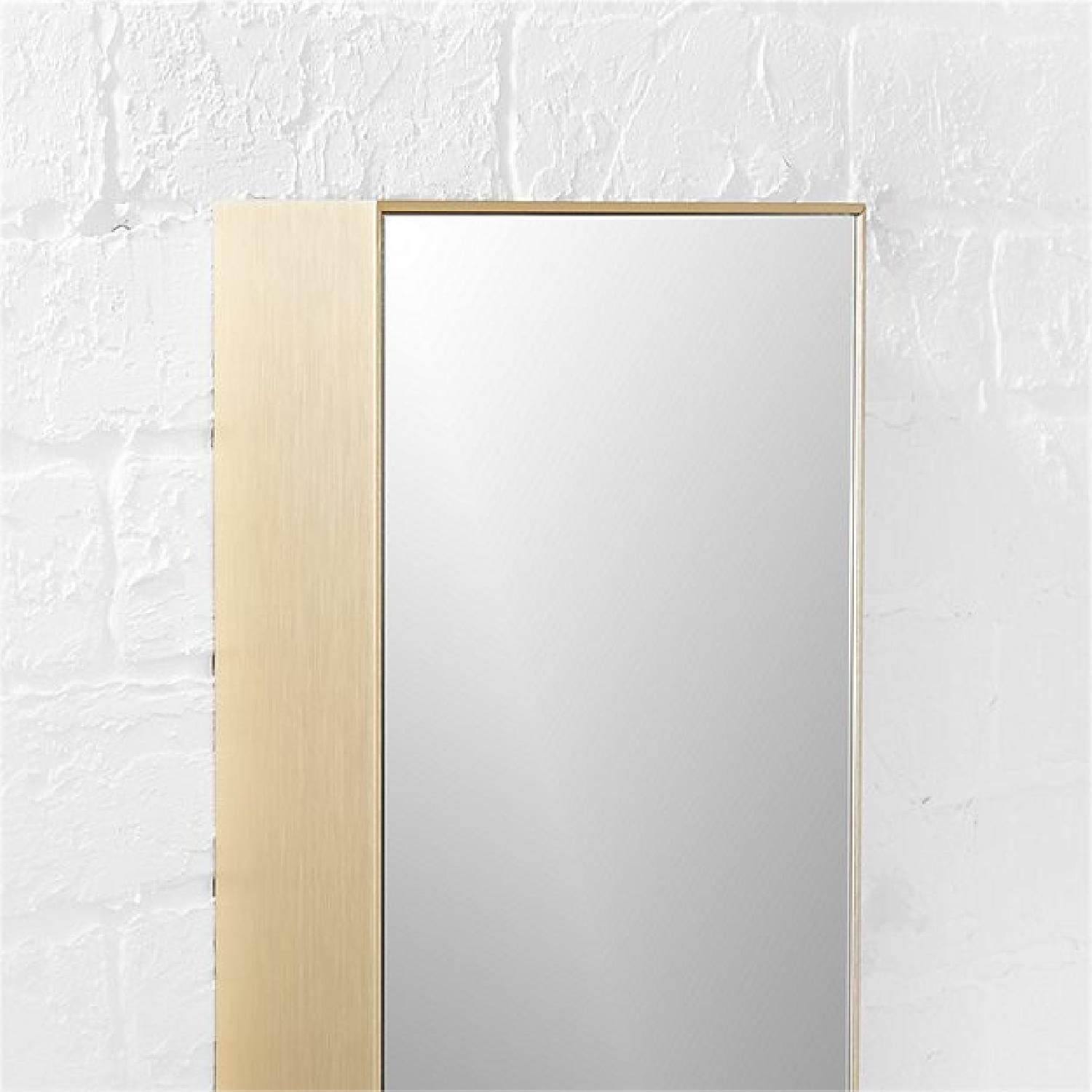 CB2 Infinity Narrow Wall Mirror in Brass - image-1
