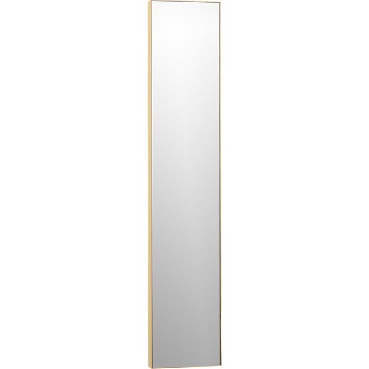 CB2 Infinity Narrow Wall Mirror in Brass - image-4