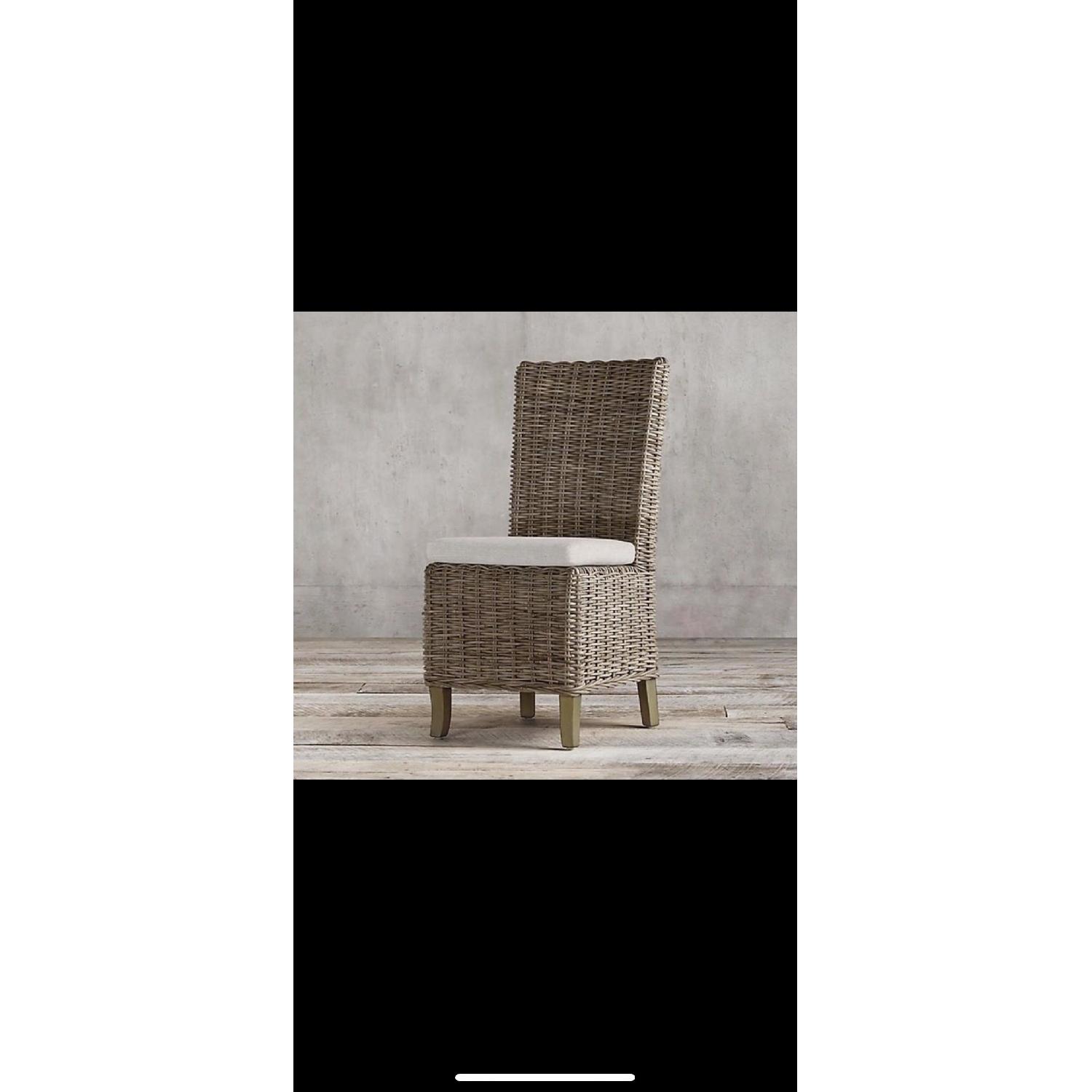 Restoration Hardware Handwoven Rattan Dining Chairs - image-2