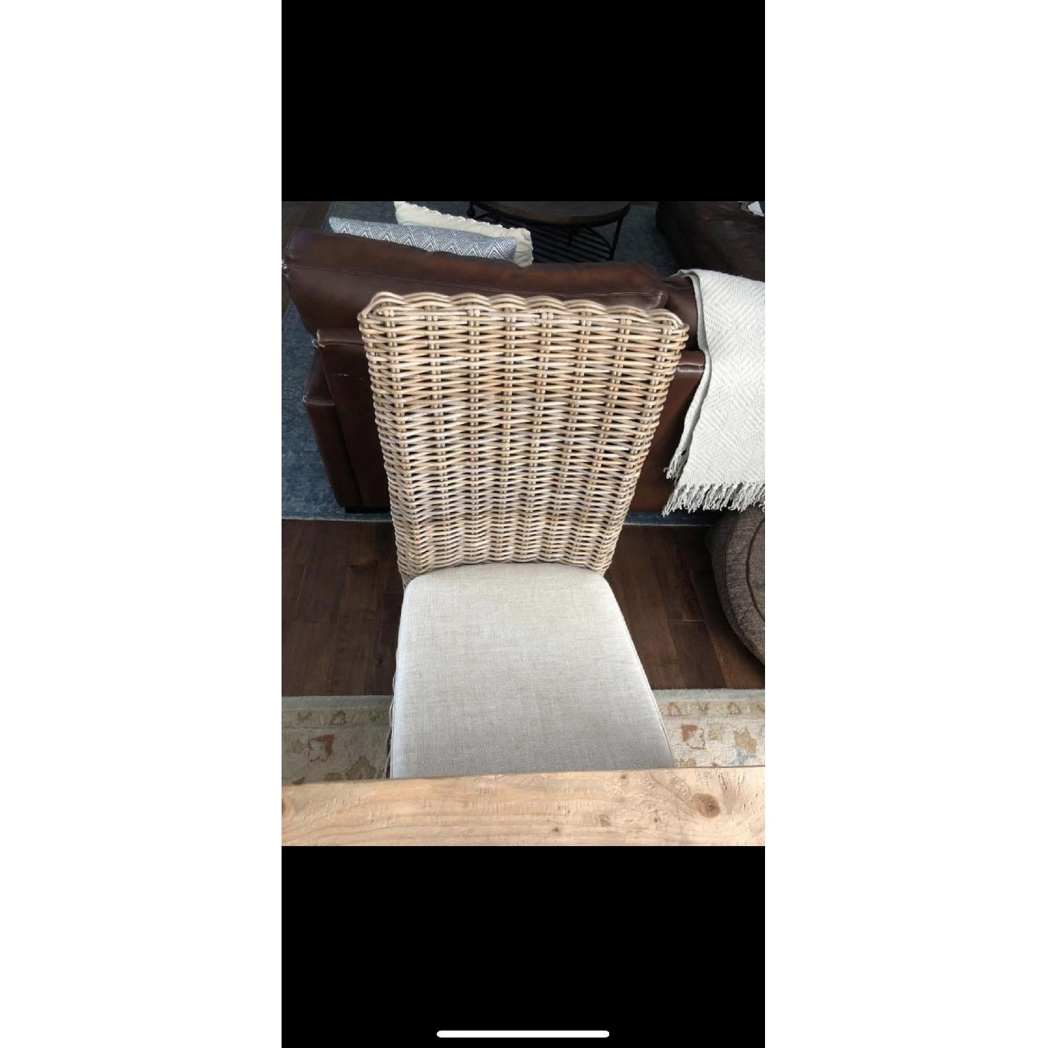 Restoration Hardware Handwoven Rattan Dining Chairs - image-3