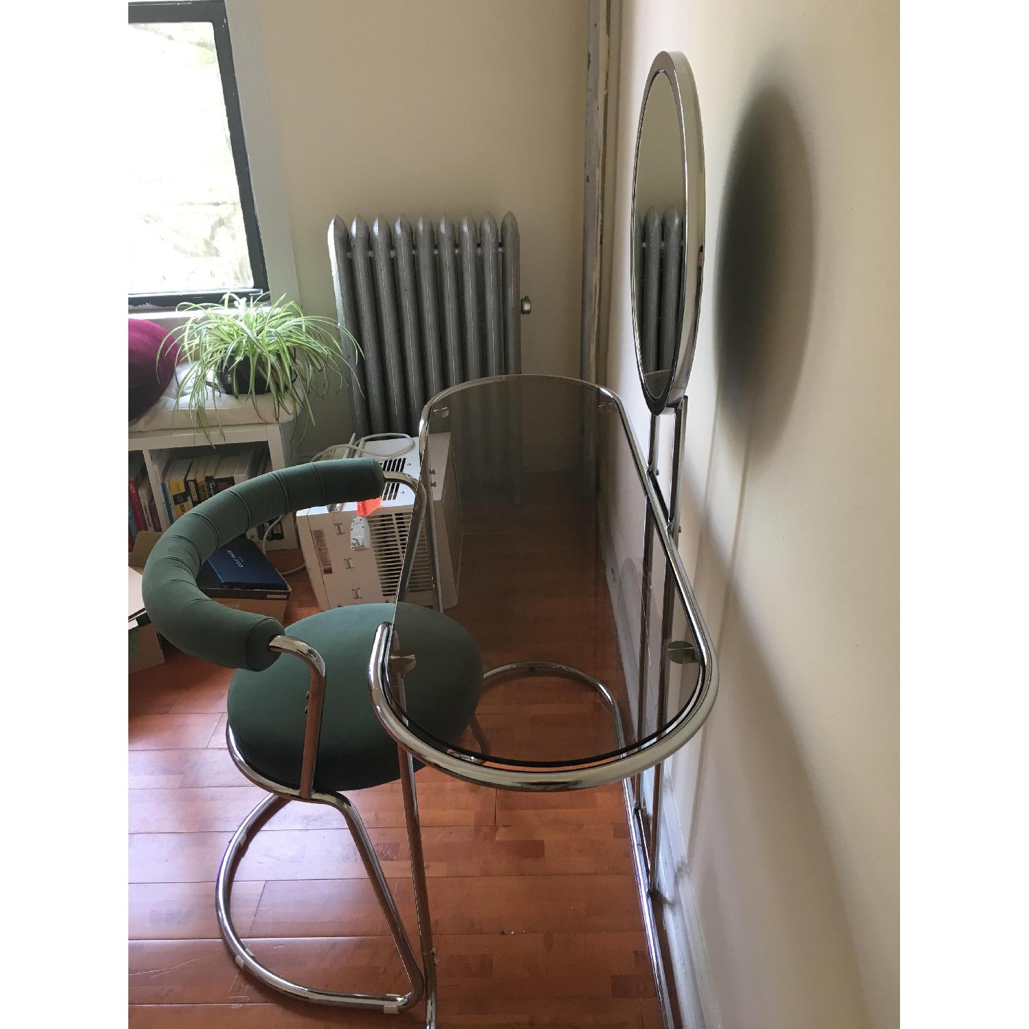 Urban Outfitters Charlette Retro-Style Vanity Table & Stool - image-3