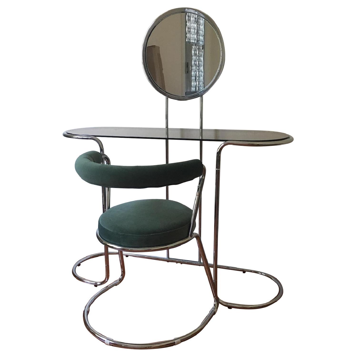 Urban Outfitters Charlette Retro-Style Vanity Table & Stool - image-0
