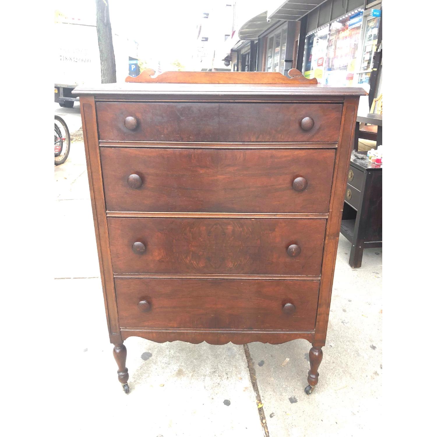 Antique Depression Era 1920s Dresser w/ Original Wheels - image-22
