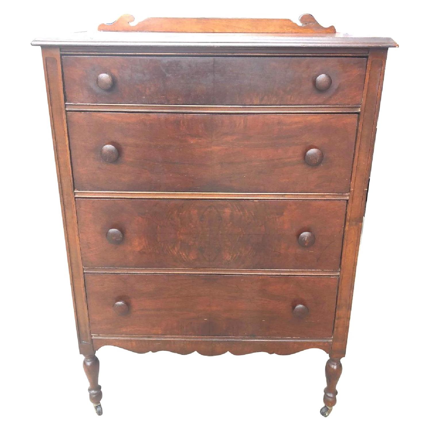 Antique Depression Era 1920s Dresser w/ Original Wheels - image-0