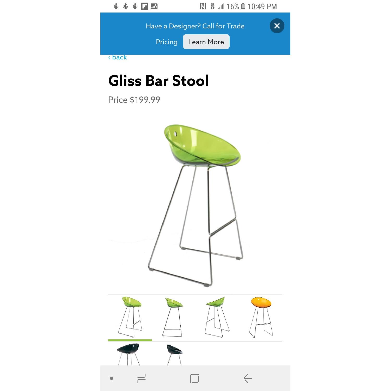 Pedrali Gliss Transparent Bar Stools - image-4