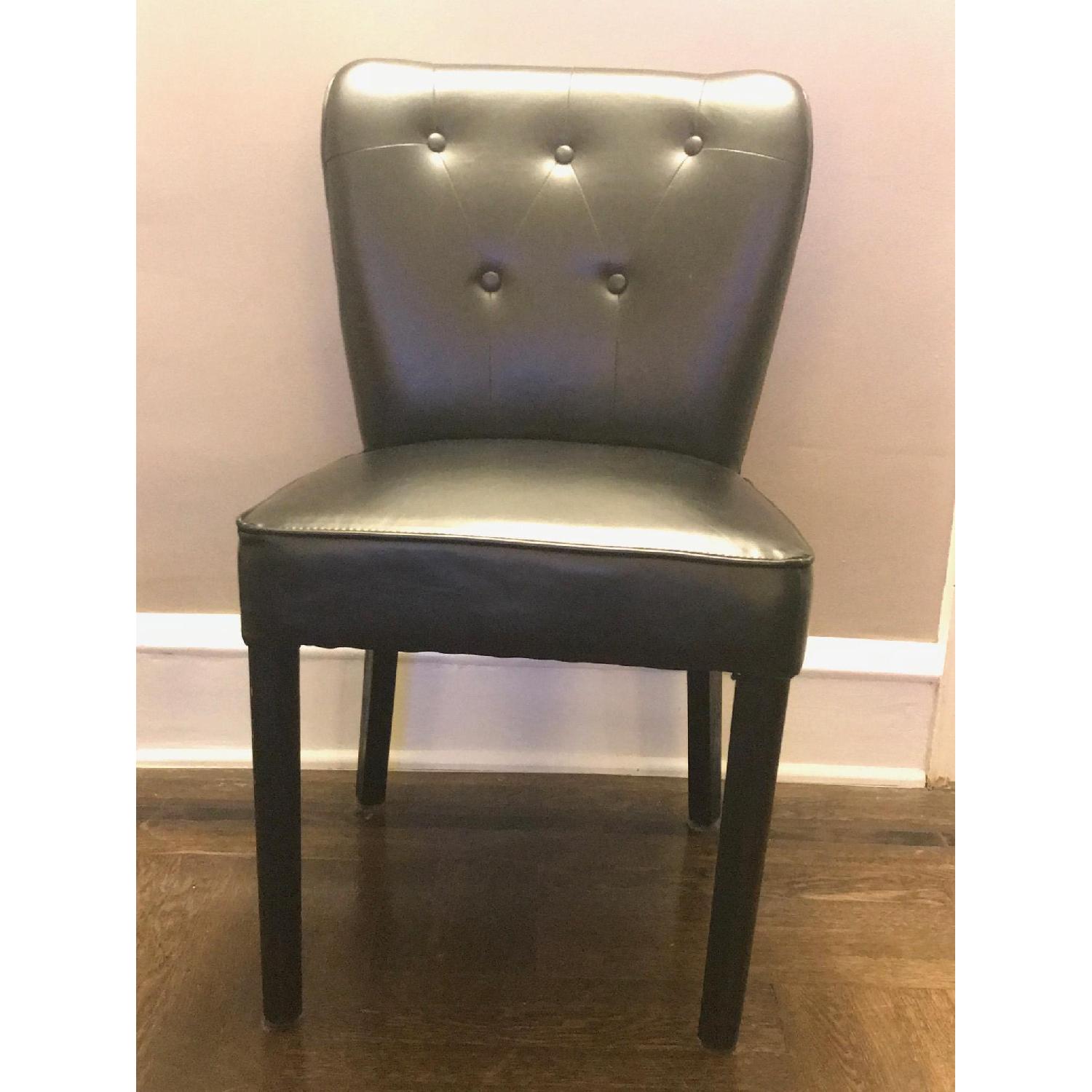 Arhaus Black Leather Dining Room Chair - image-2