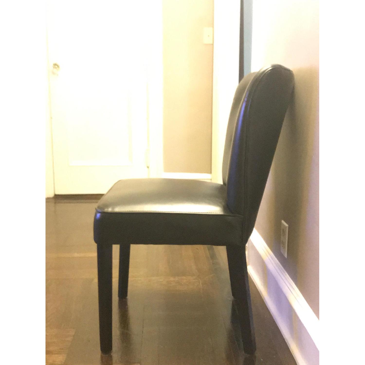 Arhaus Black Leather Dining Room Chair - image-3