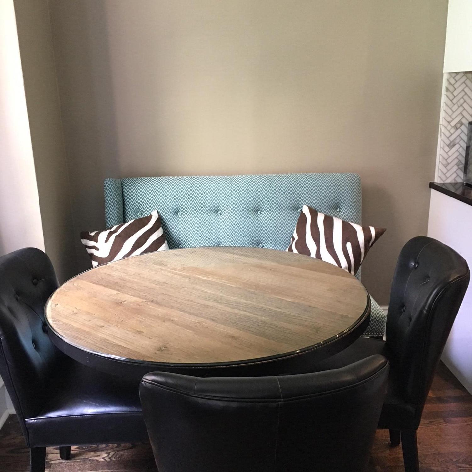 Arhaus Black Leather Dining Room Chair - image-5