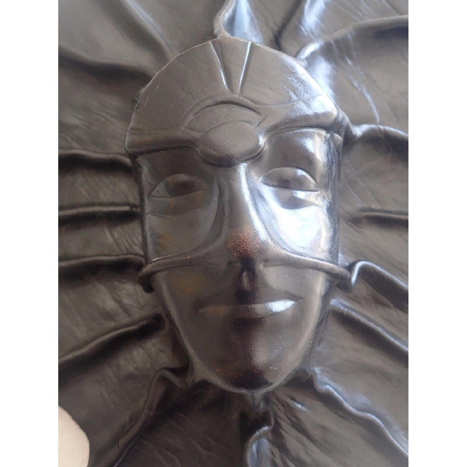 Decorative Sculpted Leather Face Mask Wall Art - image-2