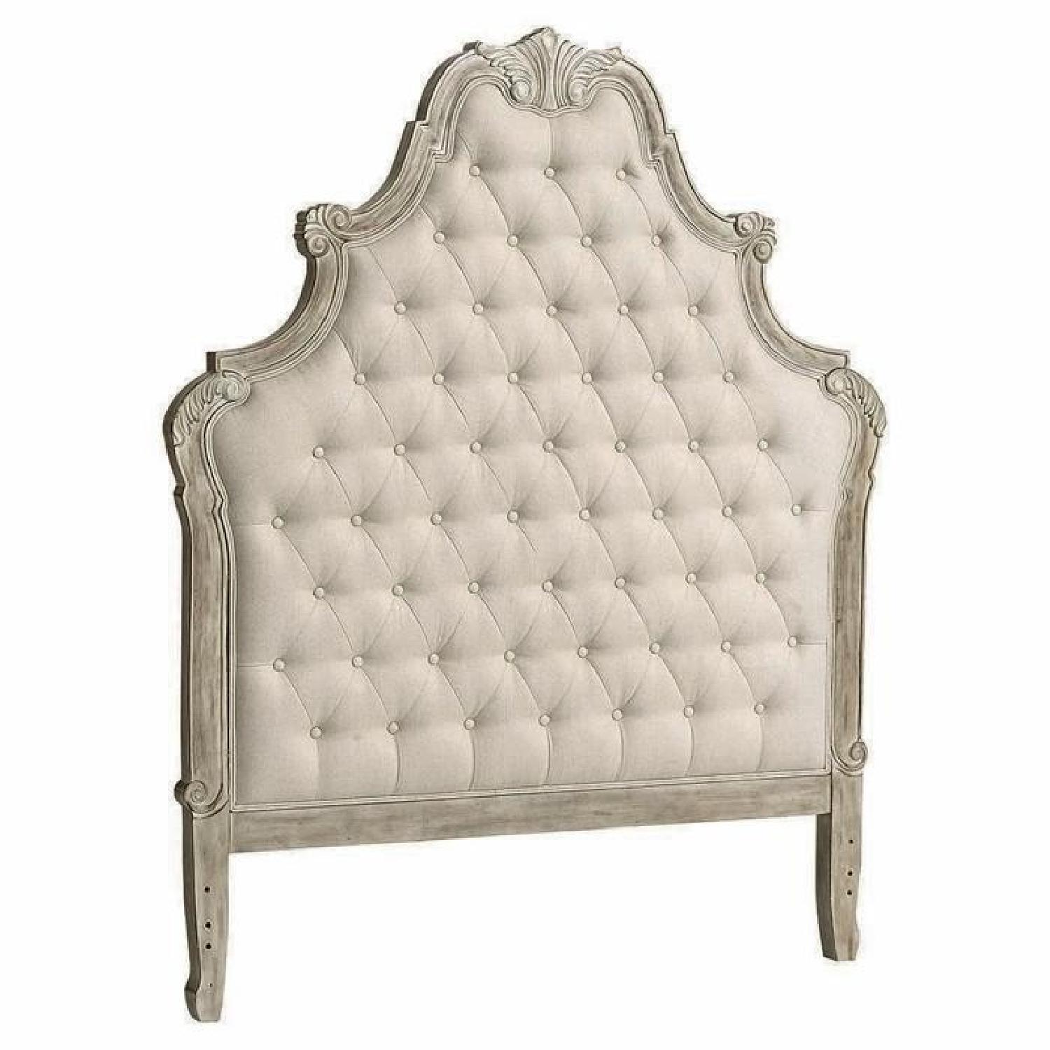 Pottery Barn Teen Parisian Headboard In Linen Solid Wood Aptdeco