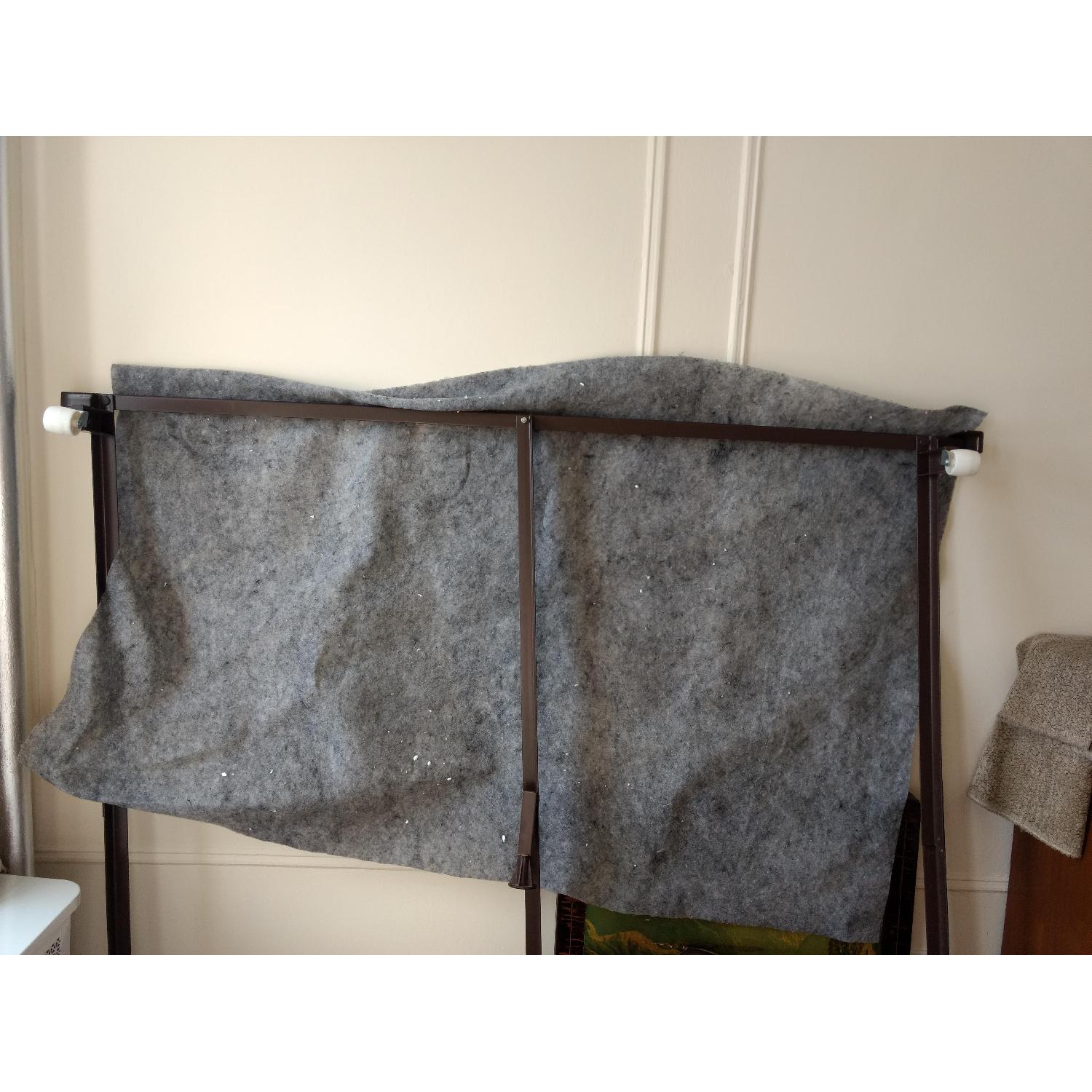 Pier 1 Metal Queen Bed Frame w/ Tufted Headboard - image-3