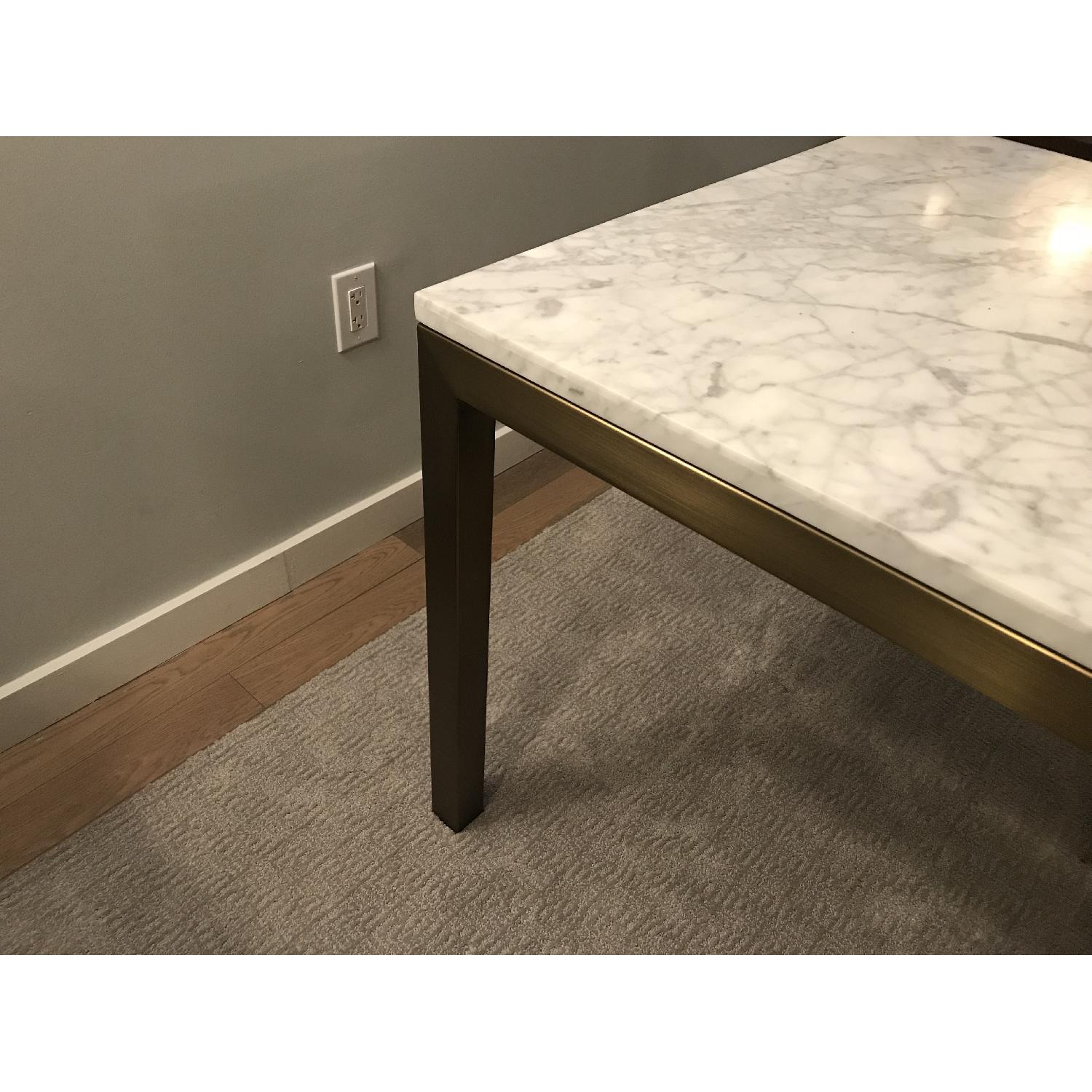 Crate & Barrel Parsons Marble Dining Table - image-2