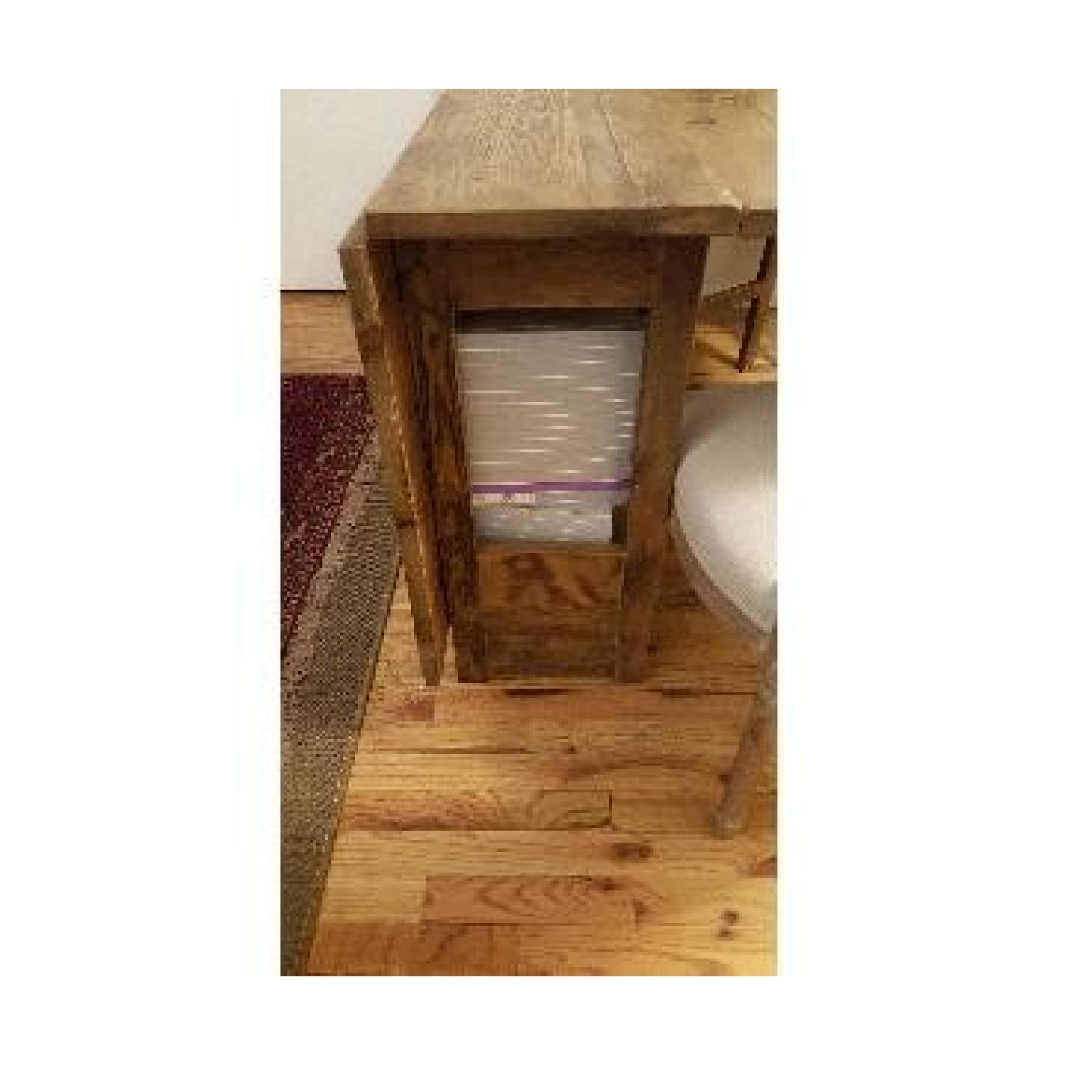 ABC Home Natural Wood Dining Table w/ 2 Sided Drop Leaf - image-1