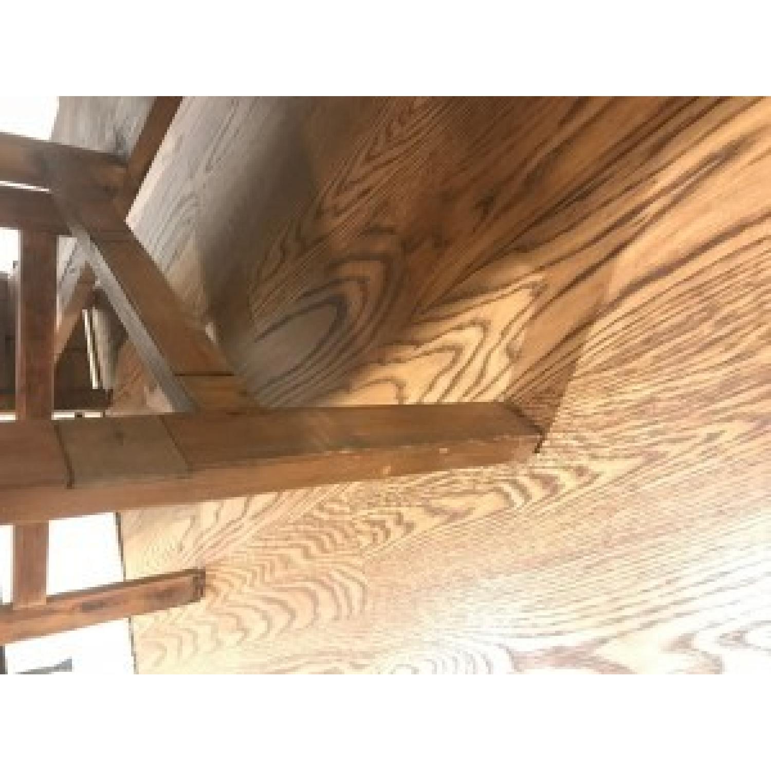 ABC Home Natural Wood Dining Table w/ 2 Sided Drop Leaf - image-8