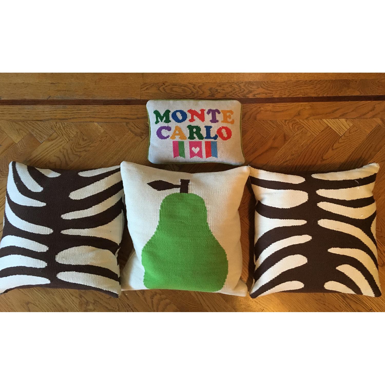 Jonathan Adler Needlepoint Throw Pillows Set - image-1