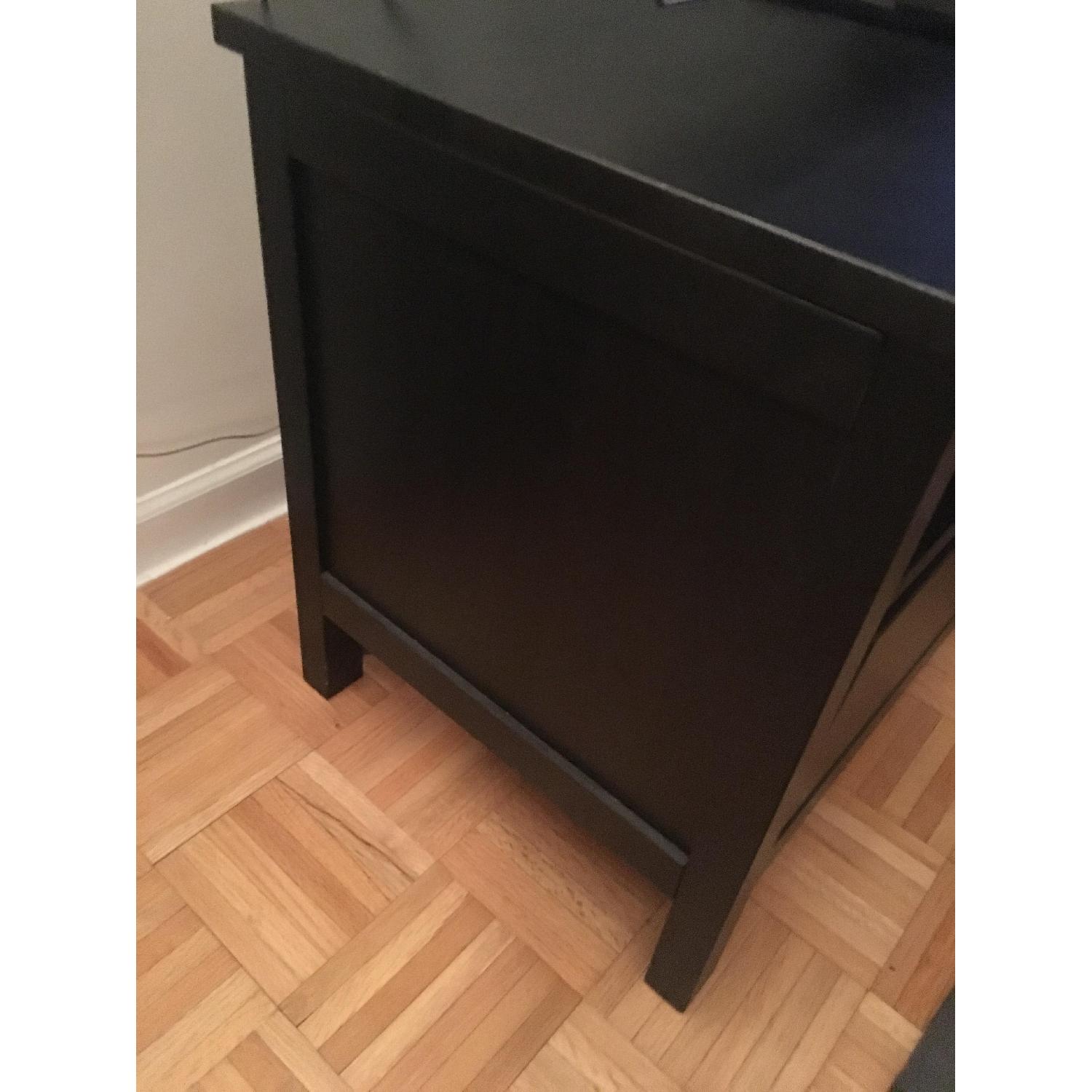 Ikea Black Wood Media Storage Console AptDeco