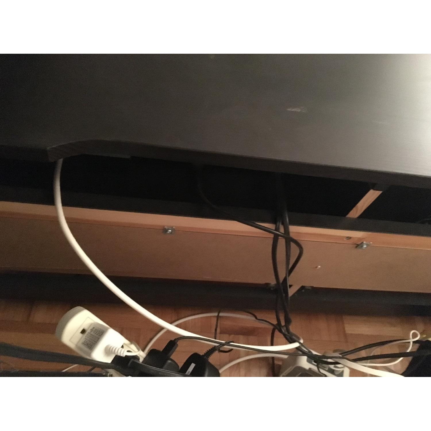 Ikea Black Wood Media Storage Console AptDeco