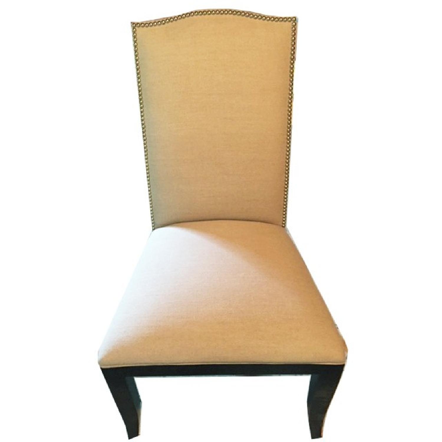 Crate & Barrel Upholstered Dining Chair w/ Nailhead Accents AptDeco