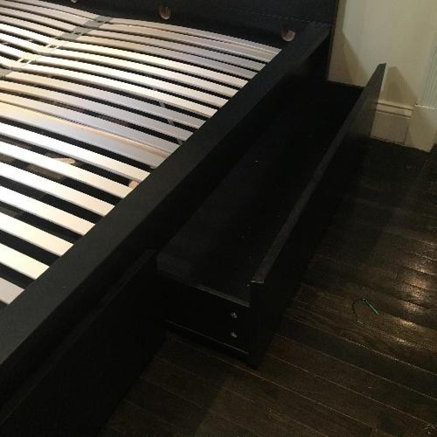 Ikea Malm Queen Size Bed Frame w/ 2 Storage Drawers & Lonset Slats