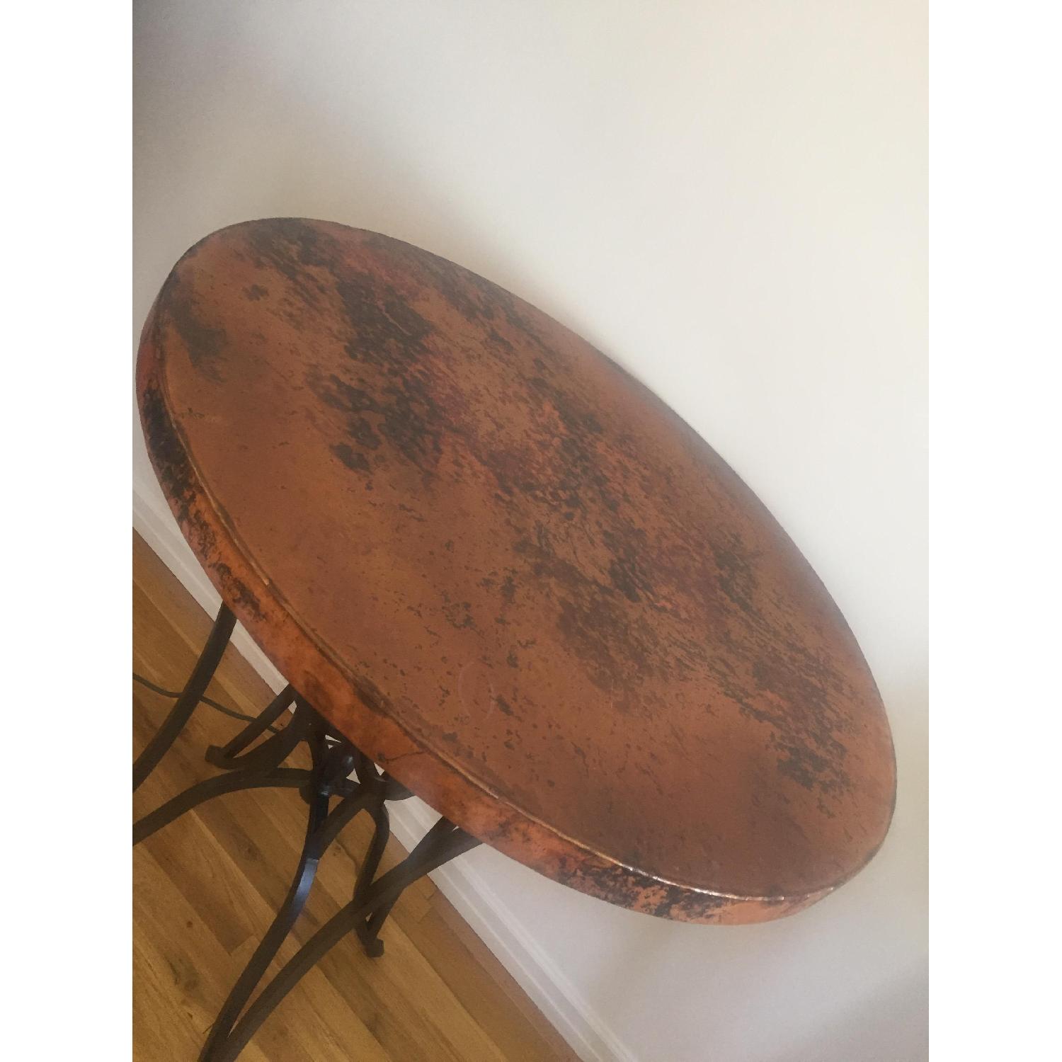 Arhaus Kenya Copper Round Top Bar Table w/ 2 Chairs AptDeco