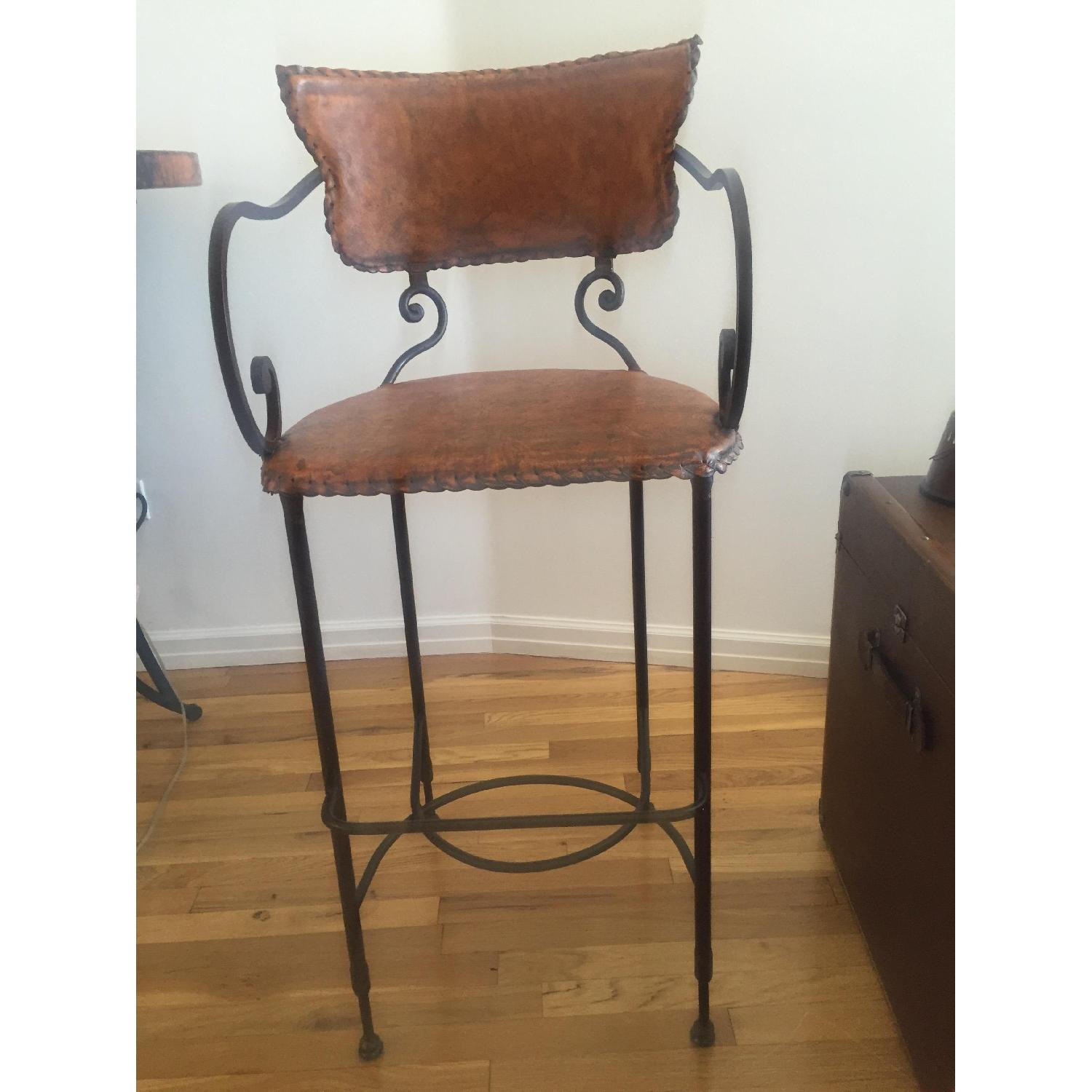 Arhaus Kenya Copper Round Top Bar Table w/ 2 Chairs - image-5