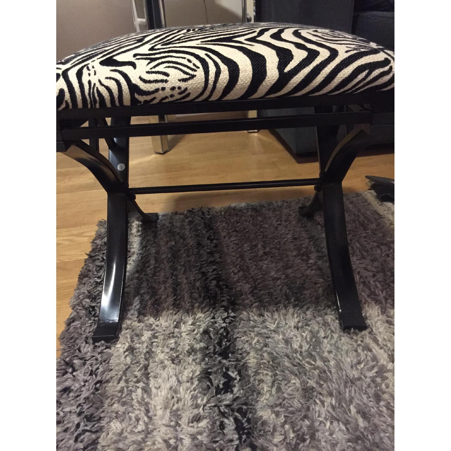 Joss & Main Zebra Printed Footstool - image-3