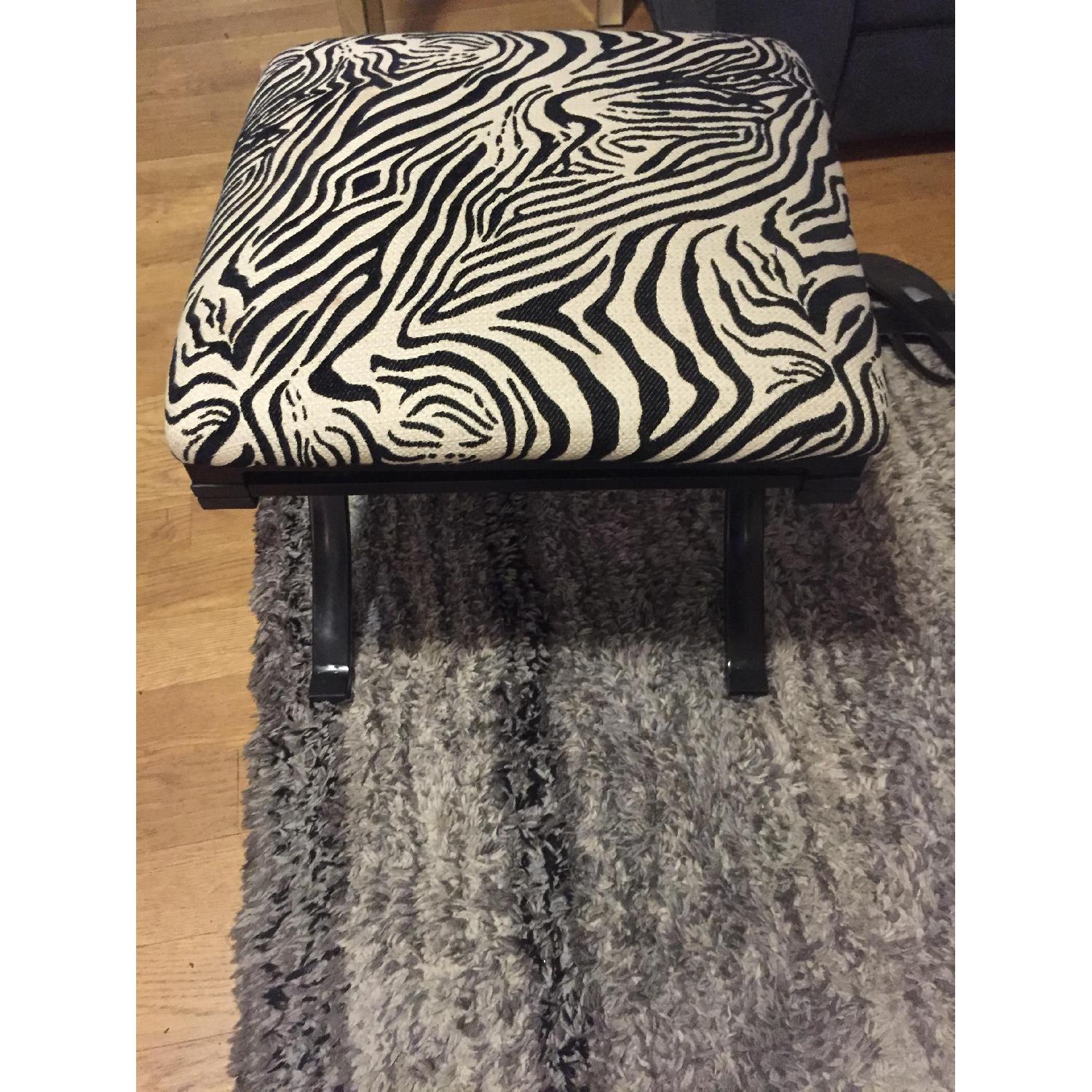 Joss & Main Zebra Printed Footstool - image-4