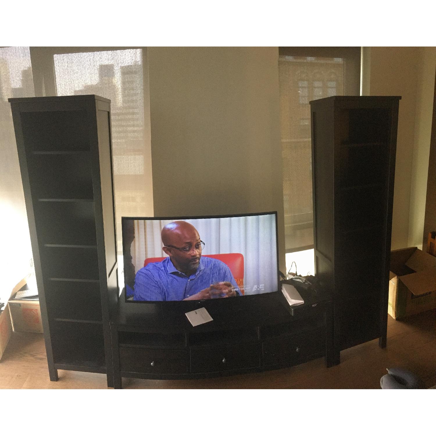 Ikea Hemnes TV Stand w/ Bookcases AptDeco