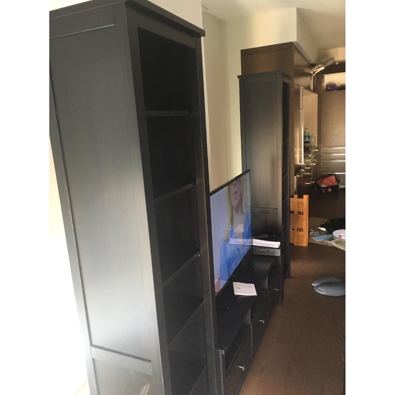 Ikea Hemnes TV Stand w/ Bookcases AptDeco