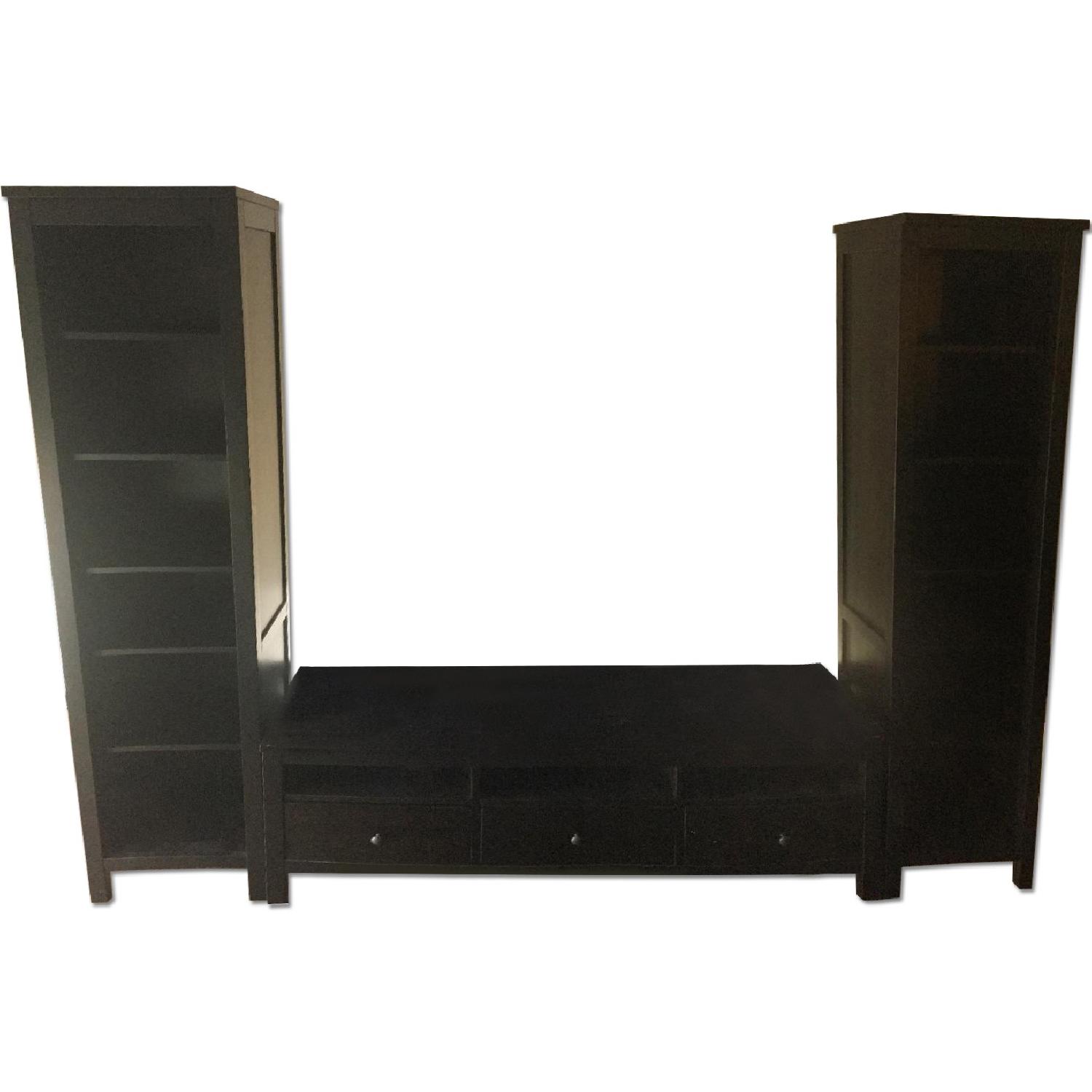 Ikea Hemnes TV Stand w/ Bookcases AptDeco