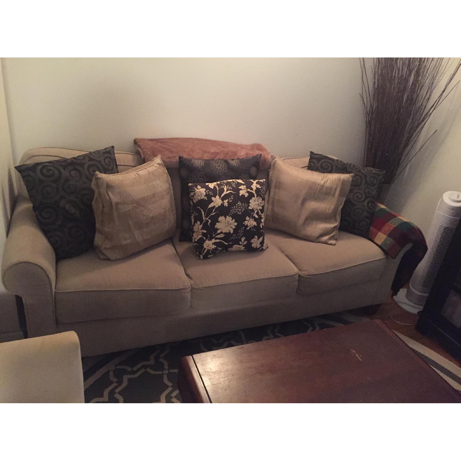 Jennifer Convertibles Beige Sofa - image-1