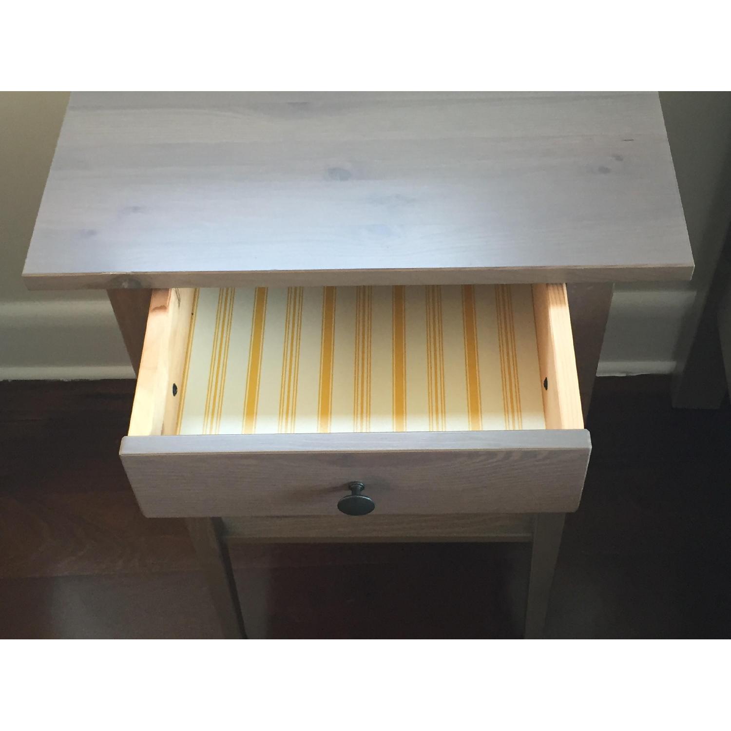 Ikea Hemnes Queen Size Bed Frame + Nightstand in Gray - image-5
