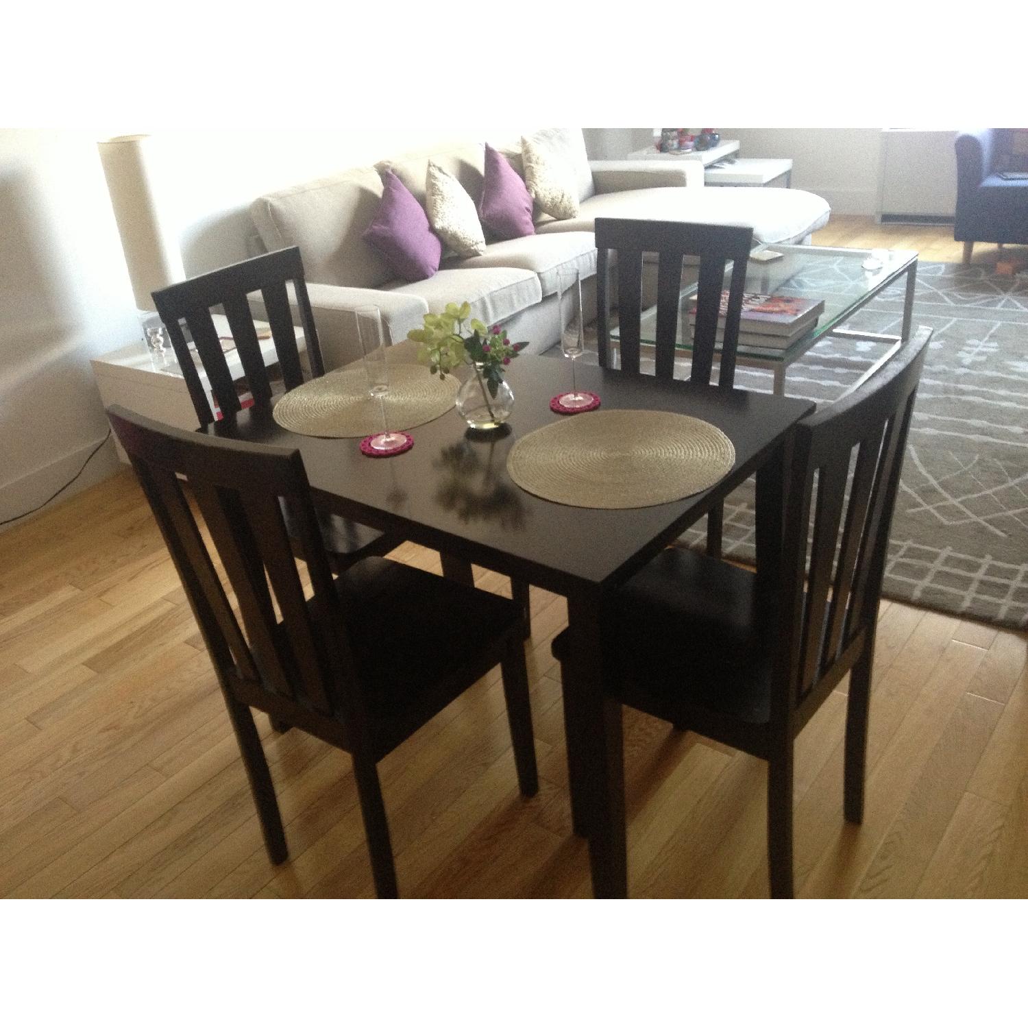 Gothic Cabinet Craft Dining Room Table w/ 4 Chairs - image-1