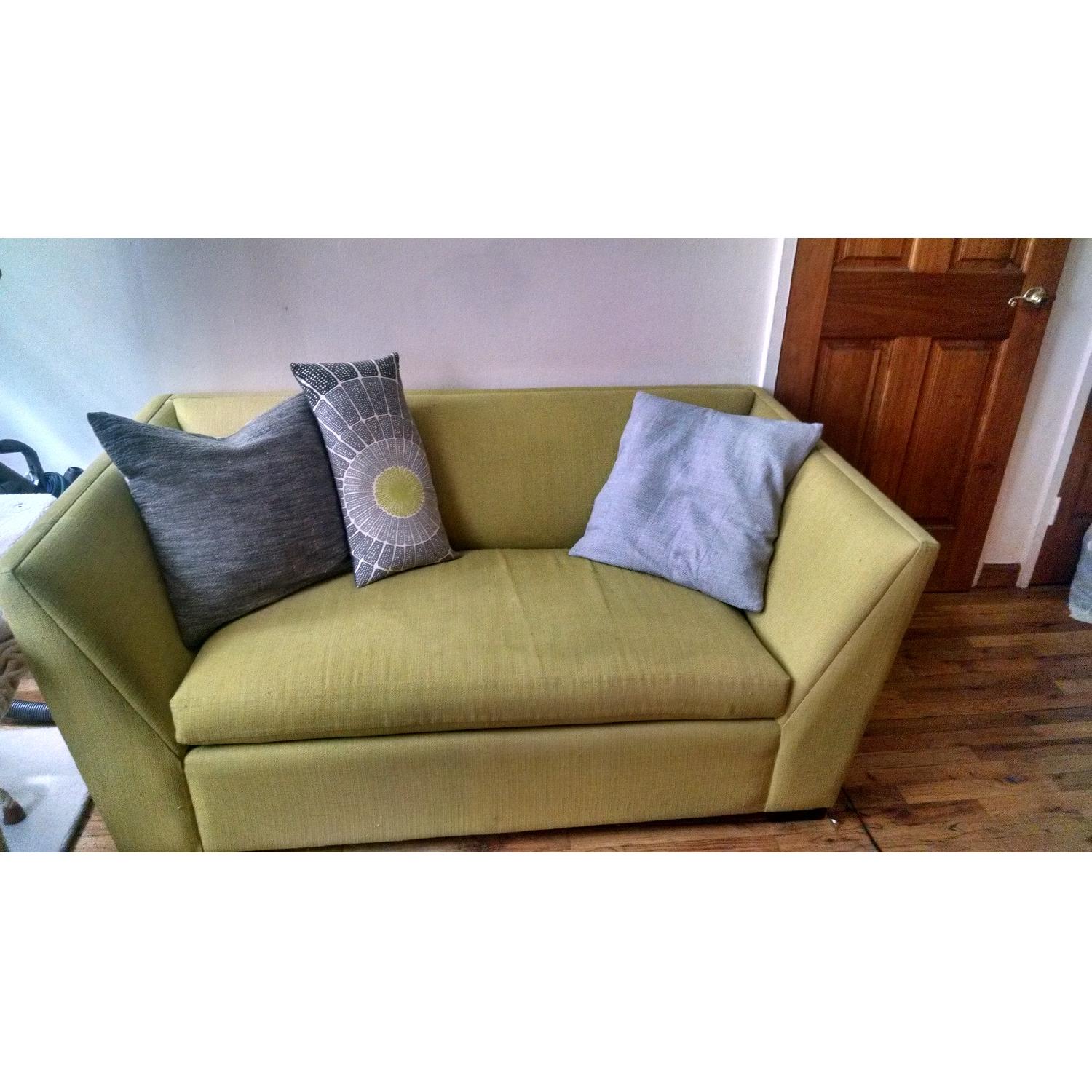 CB2 Modern Lemongrass Twin Sleeper Sofa AptDeco