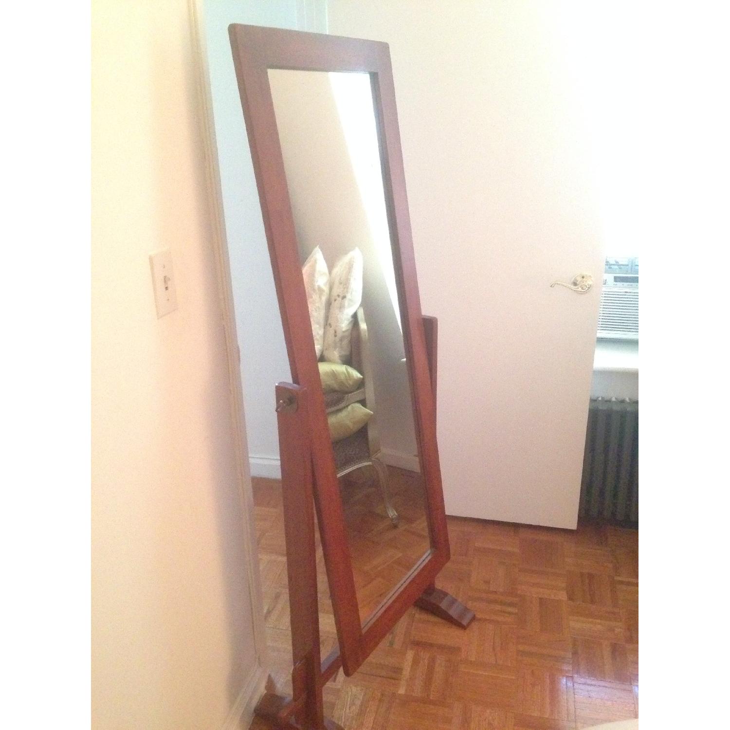World Market Free-Standing Mirror w/ Wood Finish - image-1