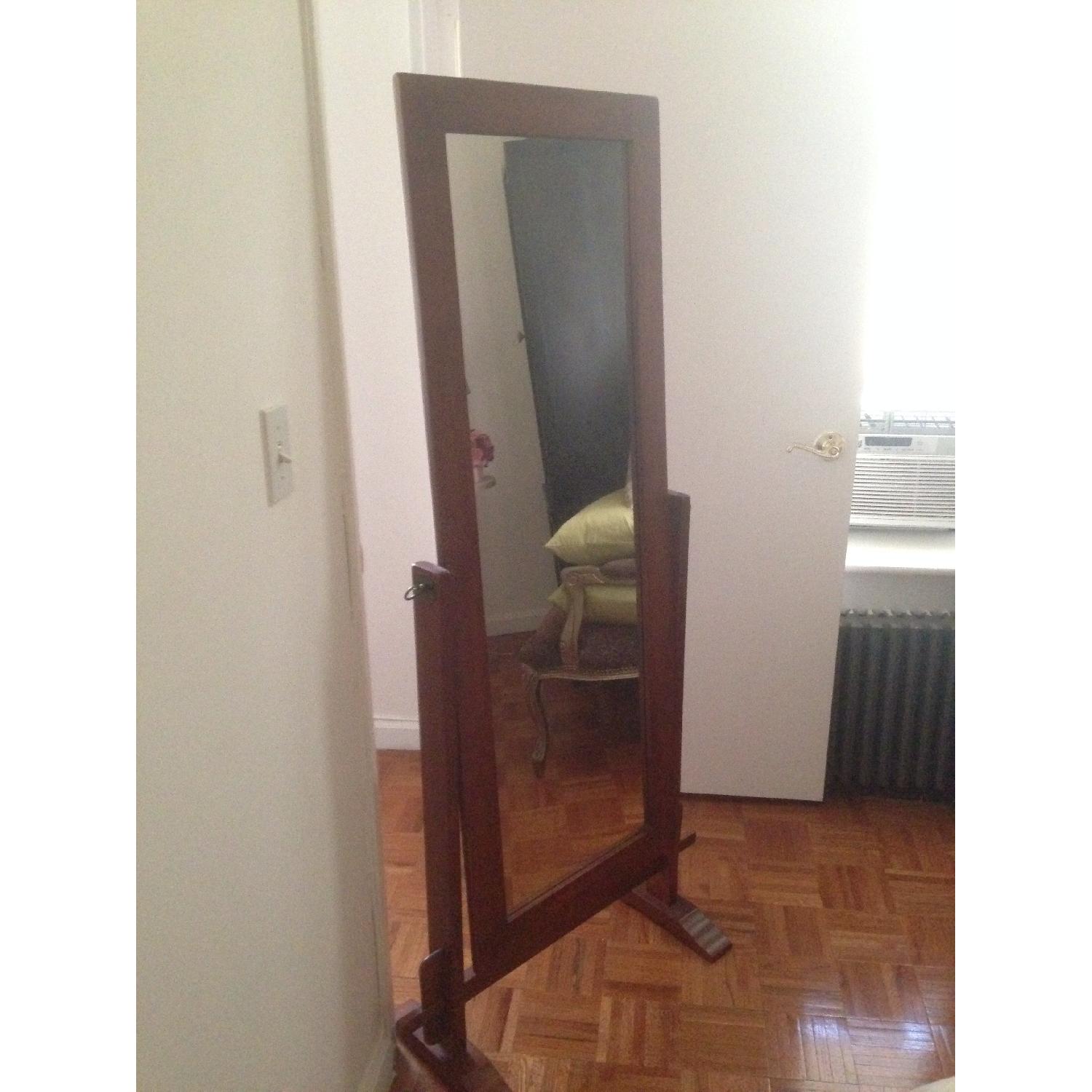 World Market Free-Standing Mirror w/ Wood Finish - image-3