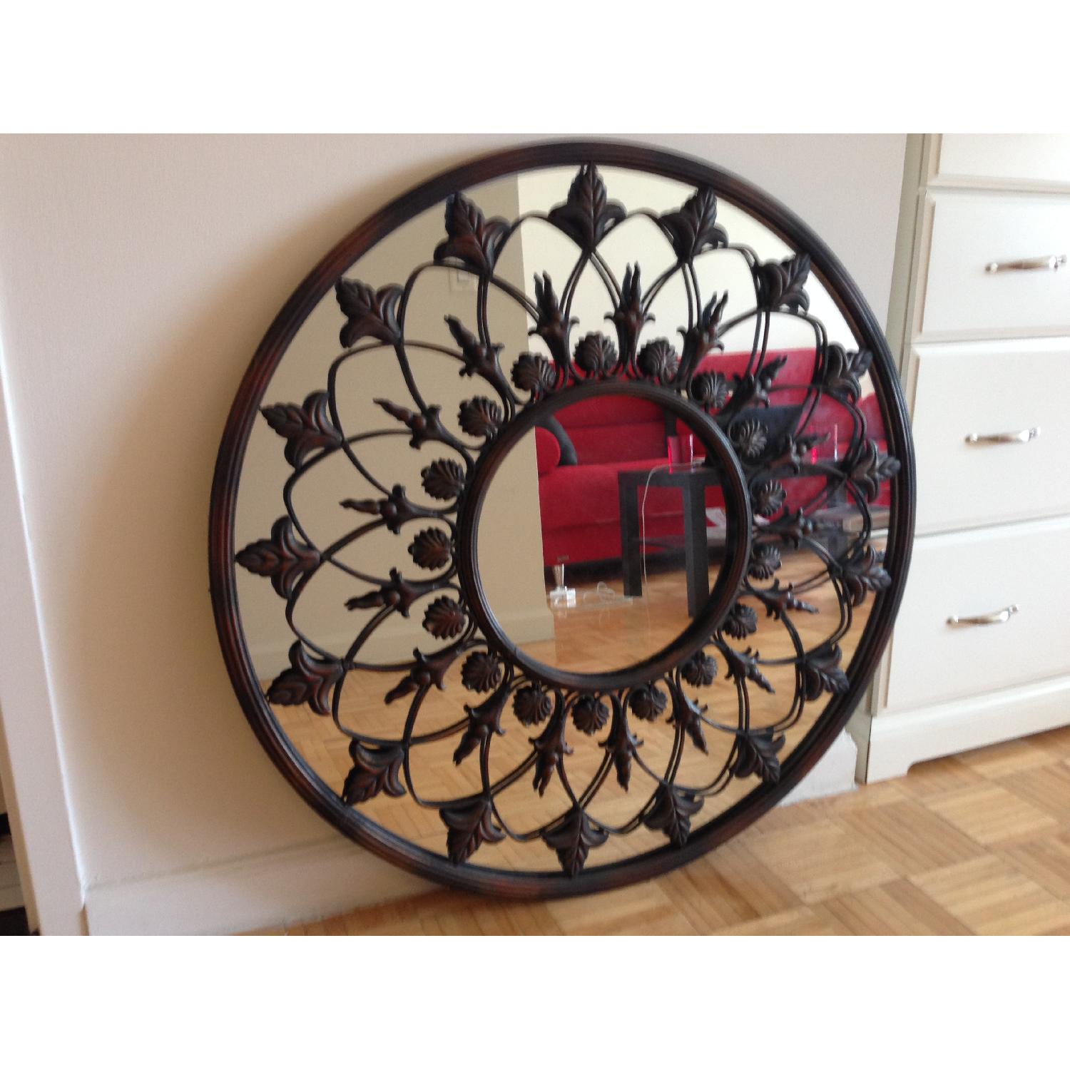 JC Penney Regal Scroll Round Wall Mirror - image-1