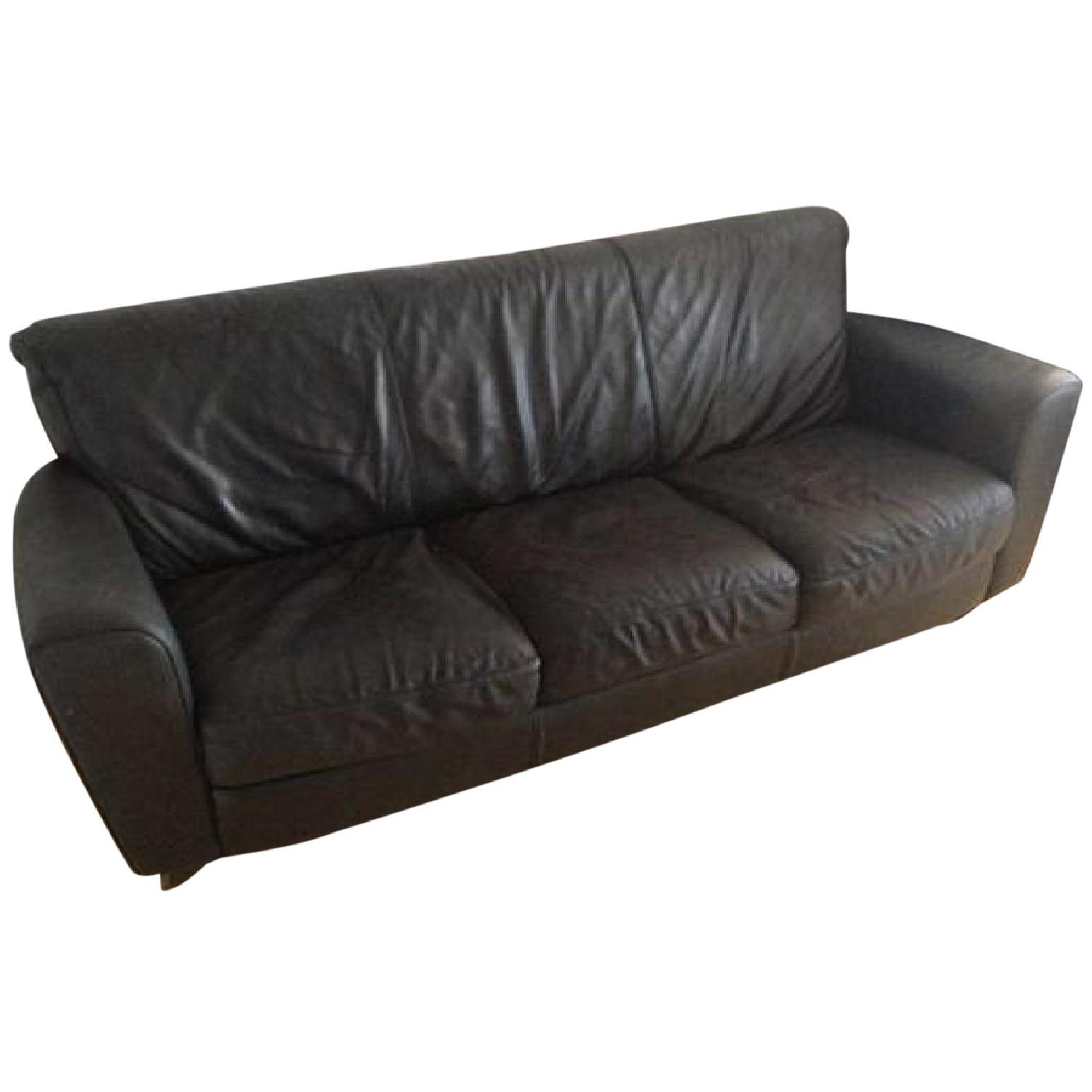 Natuzzi Italian Leather Couch AptDeco