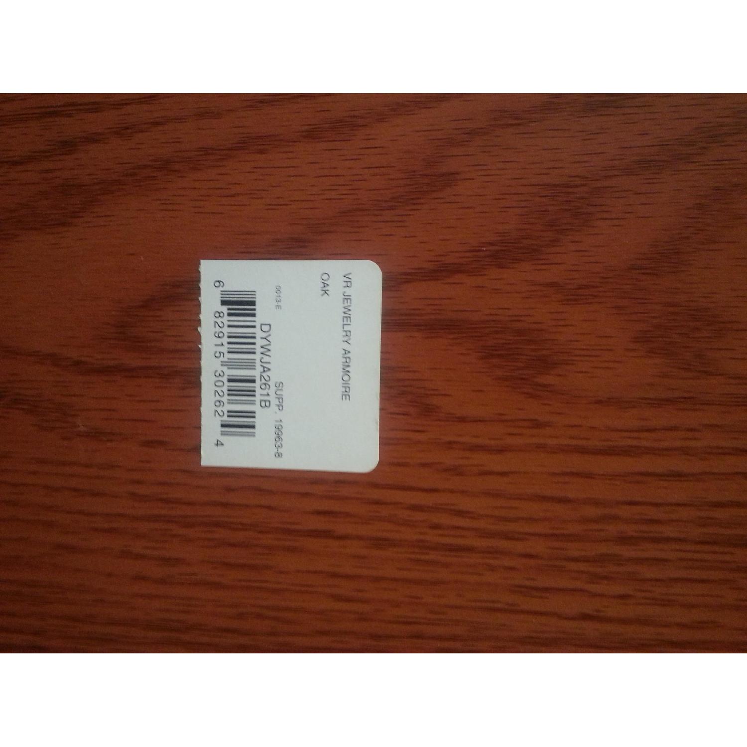 JC Penney Furniture Oak/Cherry Wood Finish Jewelry Armoire - image-4