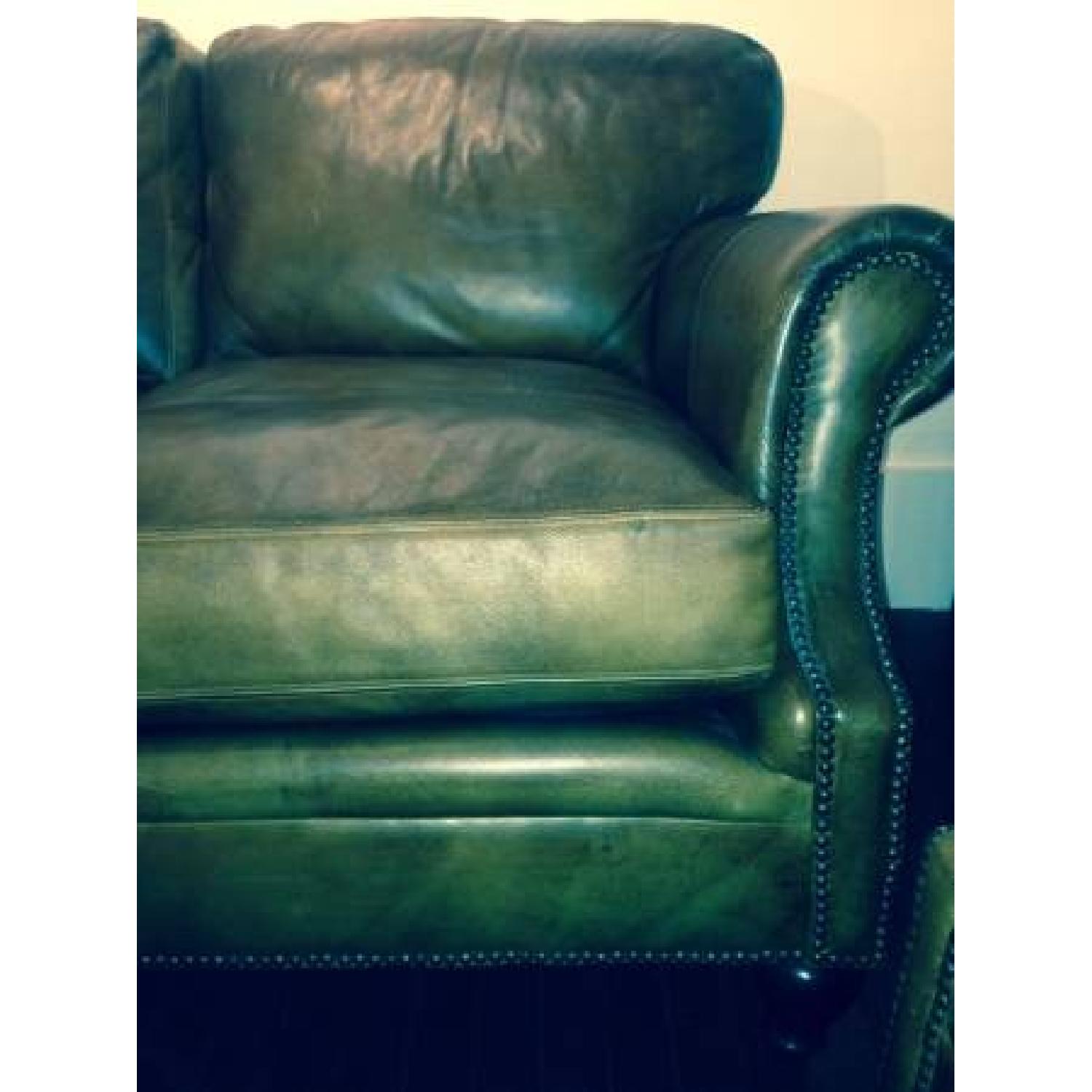 Bernhardt Leather Sofa + Chair & Footrest - image-1