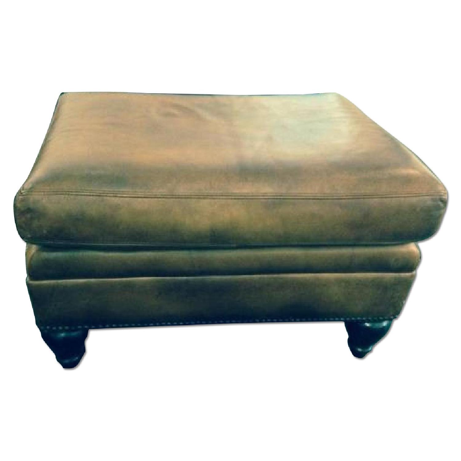 Bernhardt Leather Sofa + Chair & Footrest - image-10